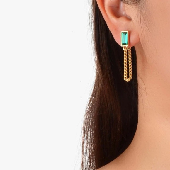 Chain Decor Earrings - Picture 3 of 5